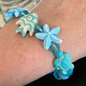 Ocean-Themed Stretch Bracelet